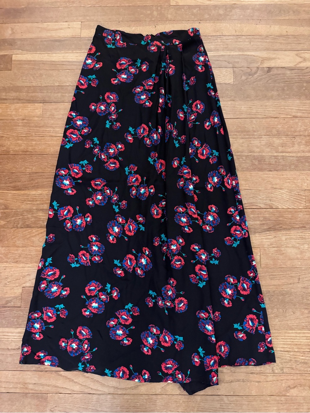 Yumi Kim Women's Black Floral Silk Maxi Skirt - Size M
 b66